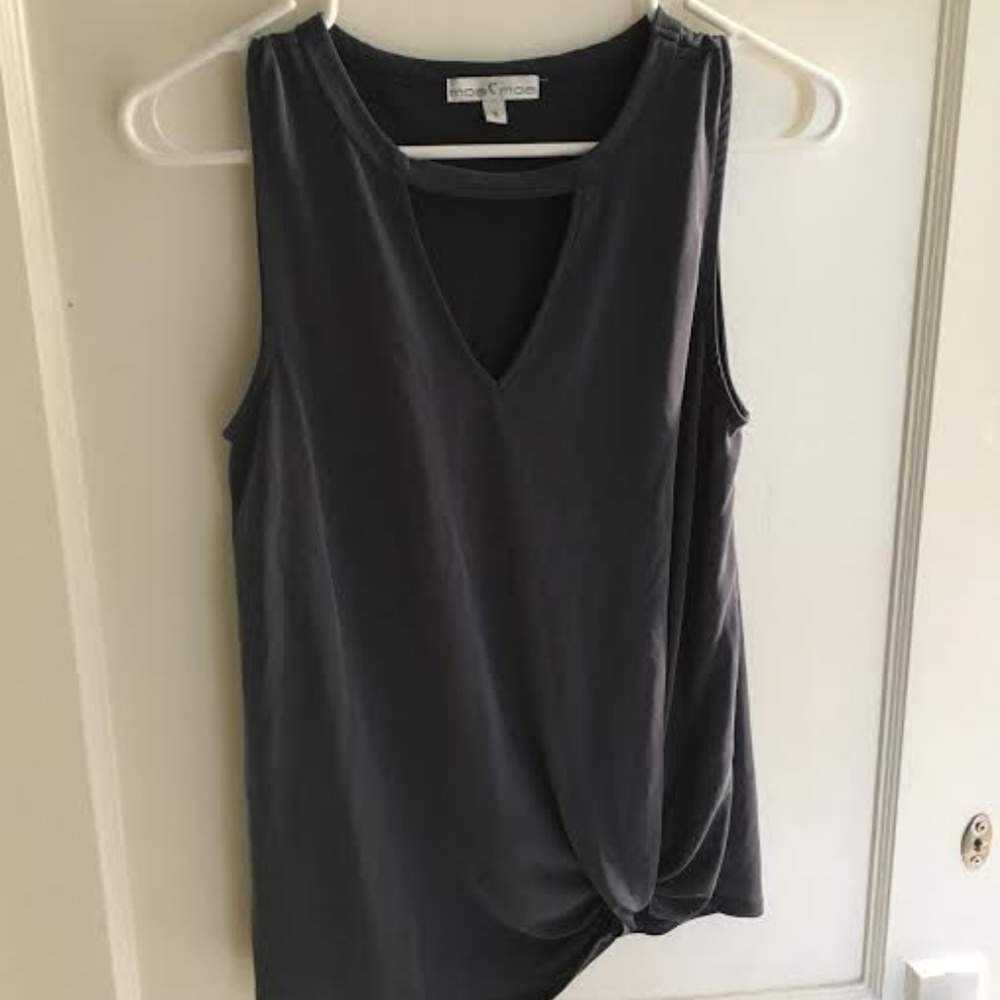 Navy Blue Tank Top with Chocker